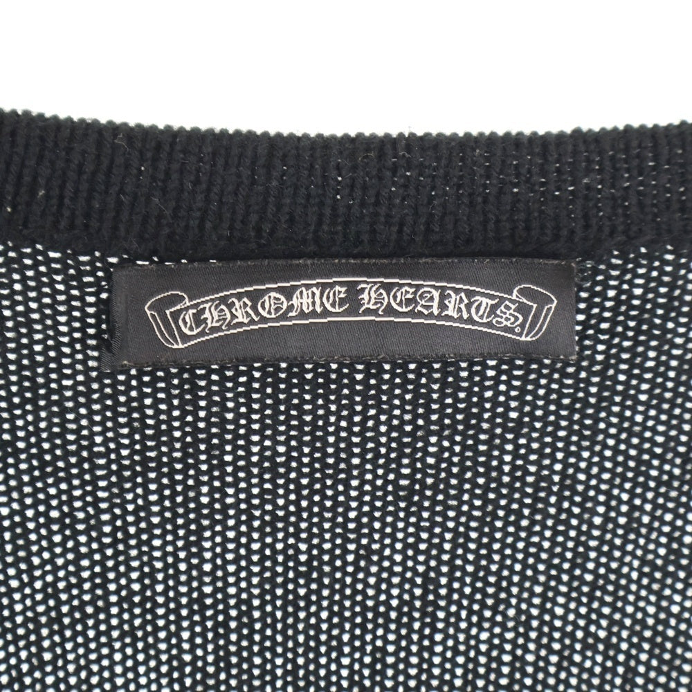 CHROME HEARTS(クロムハーツ) クロスボールボタン セメタリーパッチ カシミアカーディガン