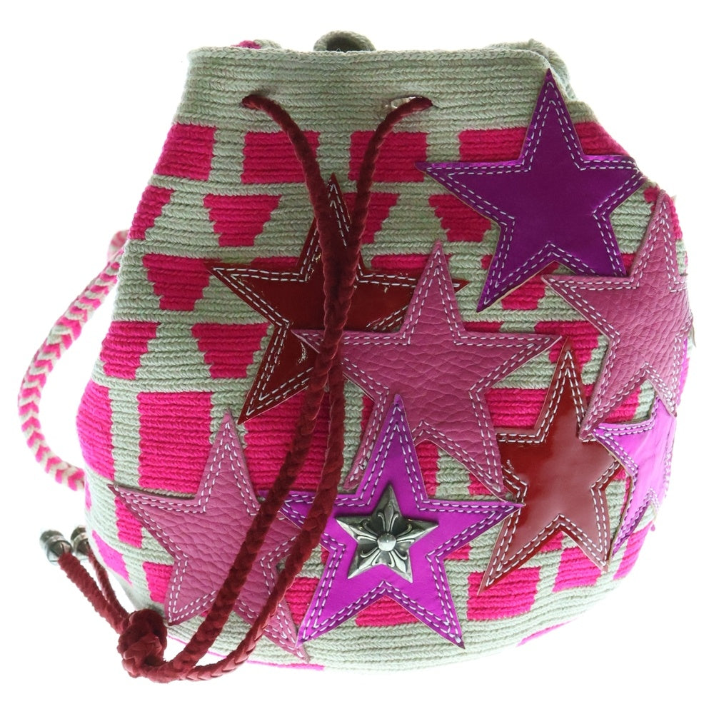 CHROME HEARTS(クロムハーツ) ×Guanabana Bucket Bag ×グアナバナ マイアミ限定 スターパッチ バケットバッグ かごバッグ ピンク