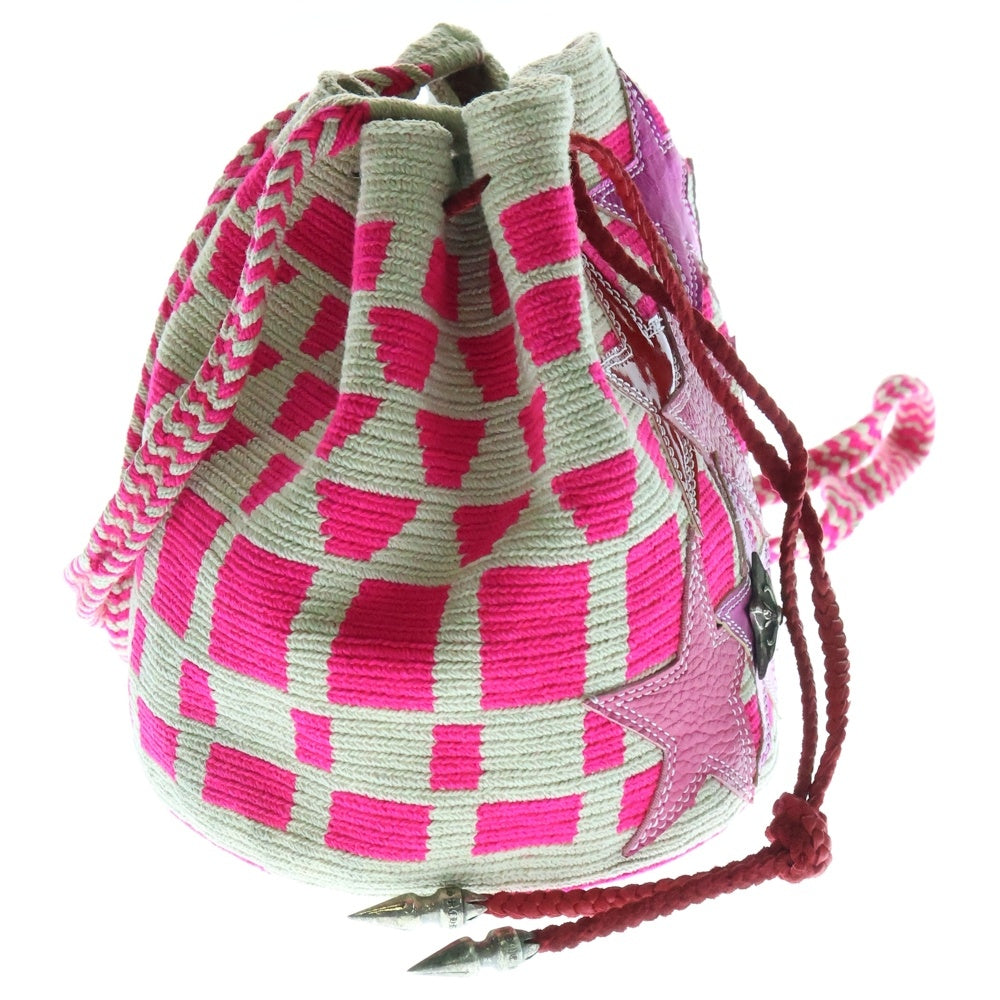 CHROME HEARTS(クロムハーツ) ×Guanabana Bucket Bag ×グアナバナ マイアミ限定 スターパッチ バケットバッグ かごバッグ ピンク