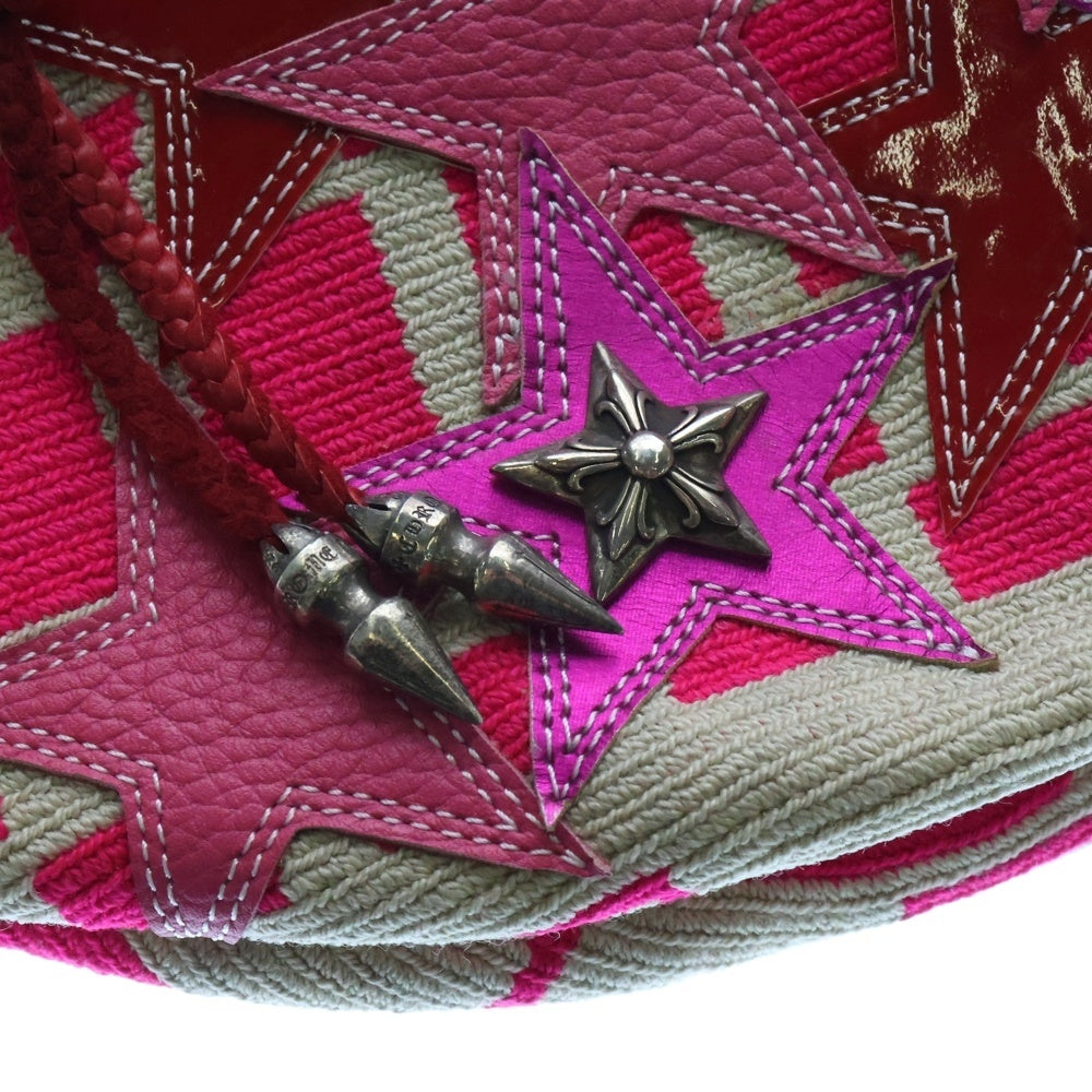 CHROME HEARTS(クロムハーツ) ×Guanabana Bucket Bag ×グアナバナ マイアミ限定 スターパッチ バケットバッグ かごバッグ ピンク
