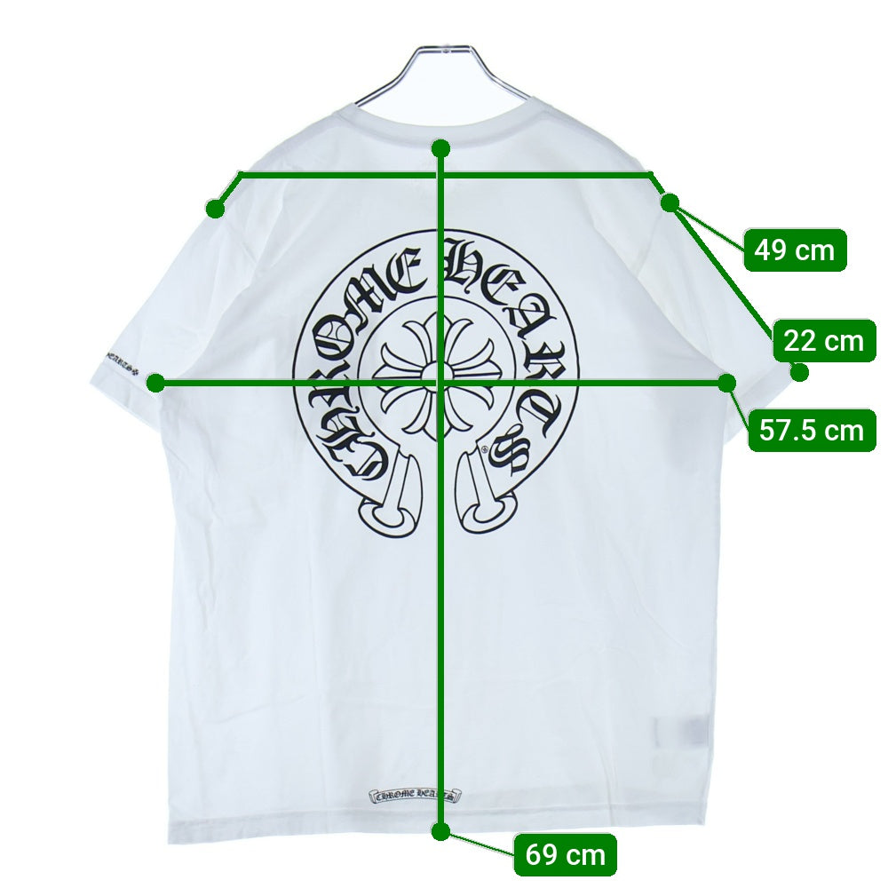 CHROME HEARTS(クロムハーツ) Horseshoe Tee ホースシューロゴ 半袖Tシャツ ホワイト