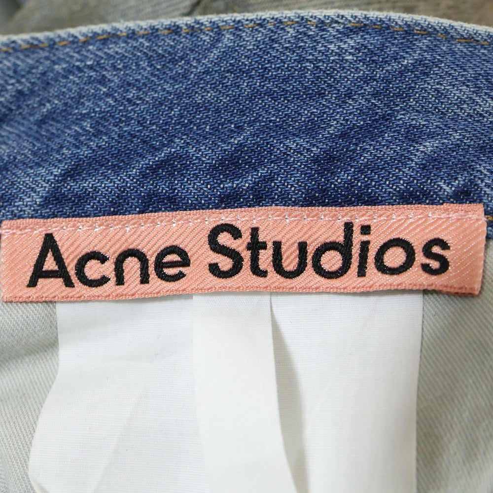 Acne Studios(アクネ ストゥディオズ) 2021M PENICILLIN ペニシリン ダメージデザイン ルーズフィット ボタンフライ デニムパンツ ジーンズ インディゴ B00403