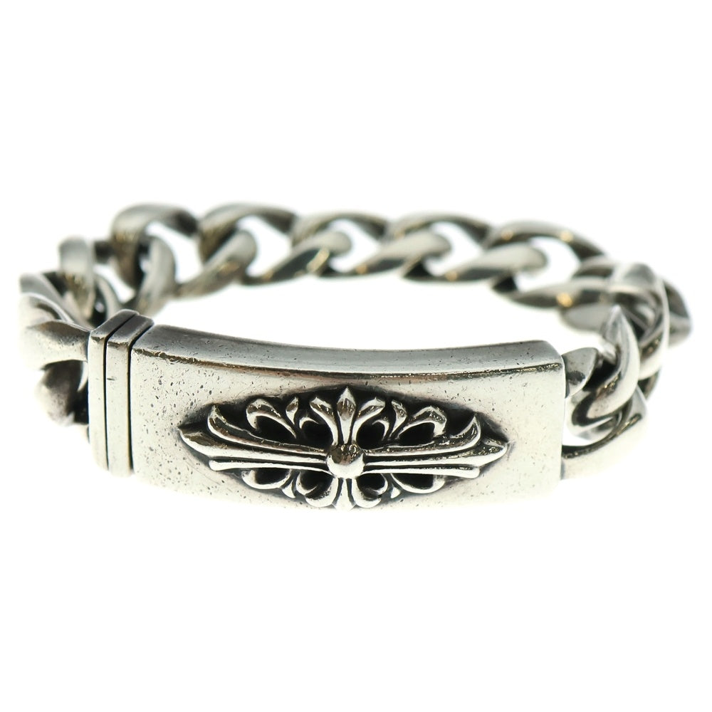 CHROME HEARTS(クロムハーツ) ID FLORAL CRS フローラルクロスIDクラシックリンク ブレスレット 11LINK シルバー BCA164