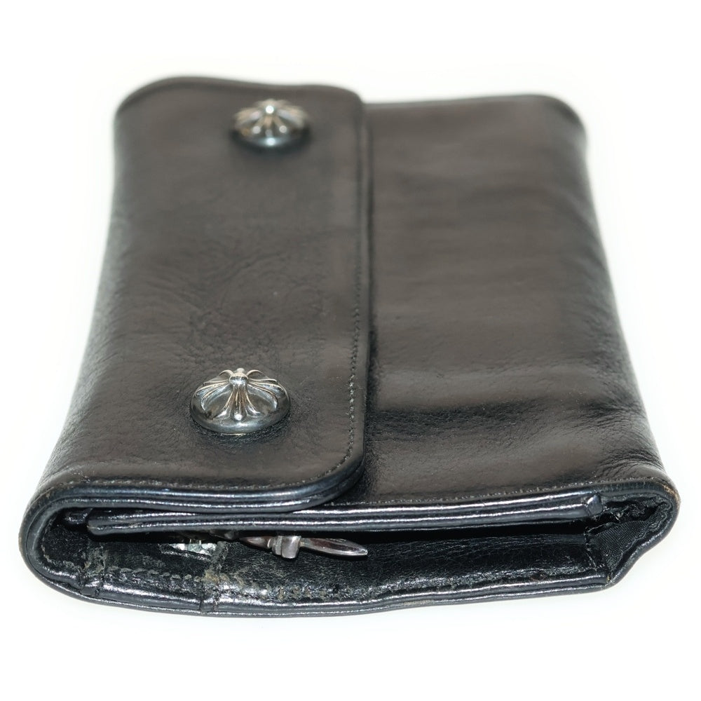 CHROME HEARTS(クロムハーツ) WAVE ウェーブ レザーウォレット 財布 ブラック BCA374