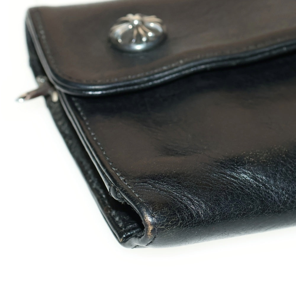 CHROME HEARTS(クロムハーツ) WAVE ウェーブ レザーウォレット 財布 ブラック BCA374