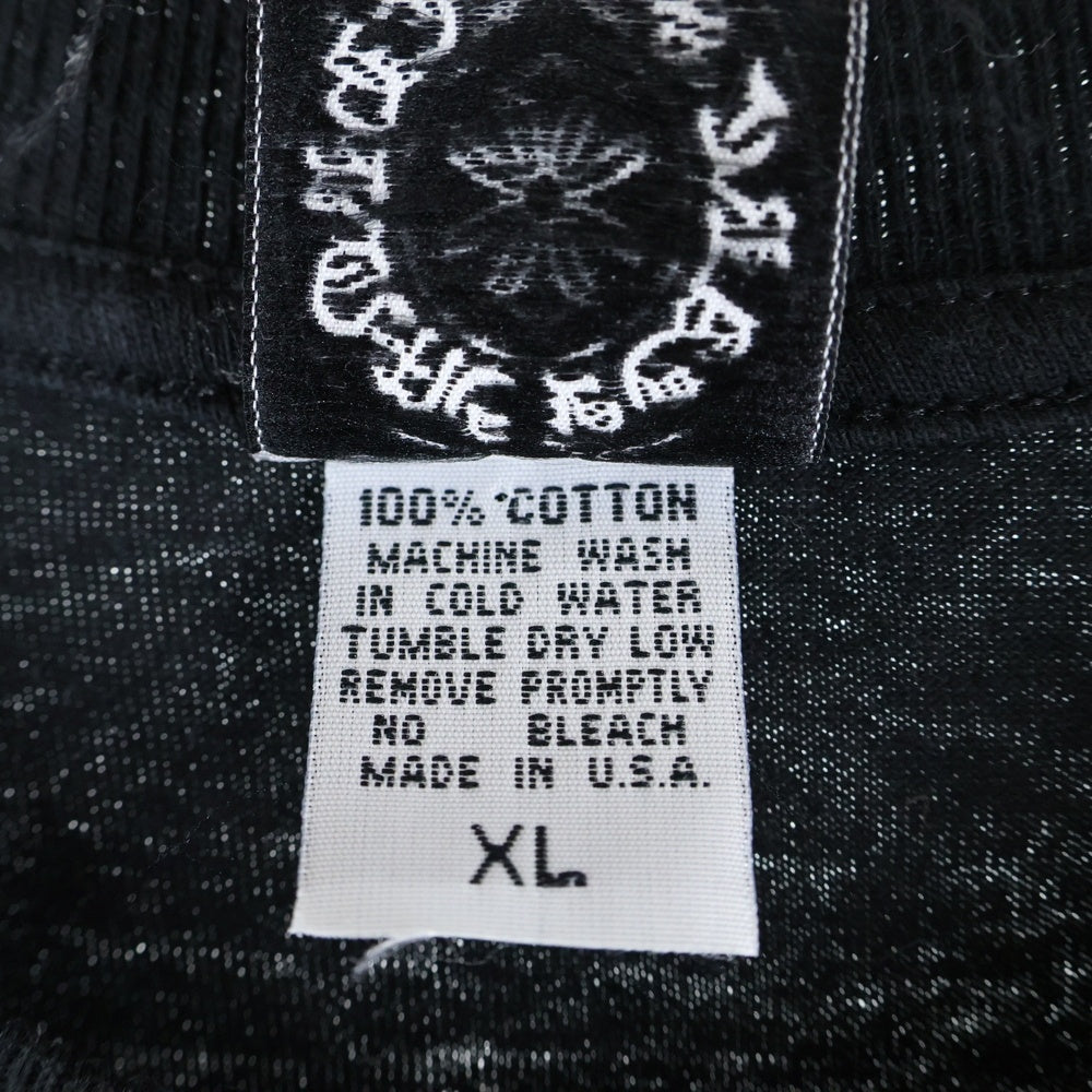CHROME HEARTS(クロムハーツ) OLD オールドモデル バックスクロールラベルプリント 胸ポケット 半袖Tシャツ カットソー ブラック