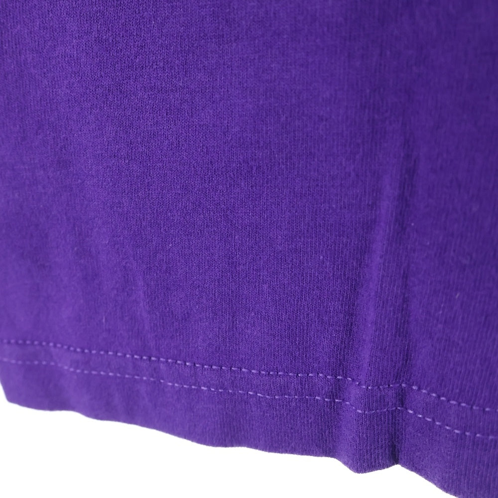 CHROME HEARTS(クロムハーツ) OLD オールドモデル バックスクロールラベルプリント 胸ポケット 半袖Tシャツ カットソー パープル/イエロー