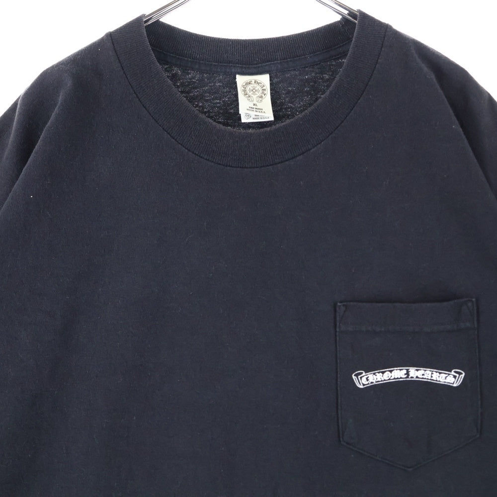 CHROME HEARTS(クロムハーツ) アーチロゴ スクロールラベルプリント 半袖カットソー ブラック