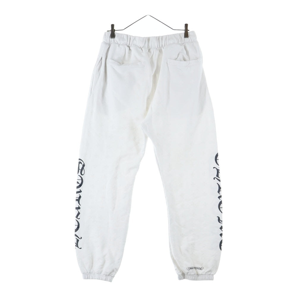 CHROME HEARTS(クロムハーツ) SWEAT PANTS 総柄 CHプラス ホースシュープリントロゴ スウェットパンツ ホワイト