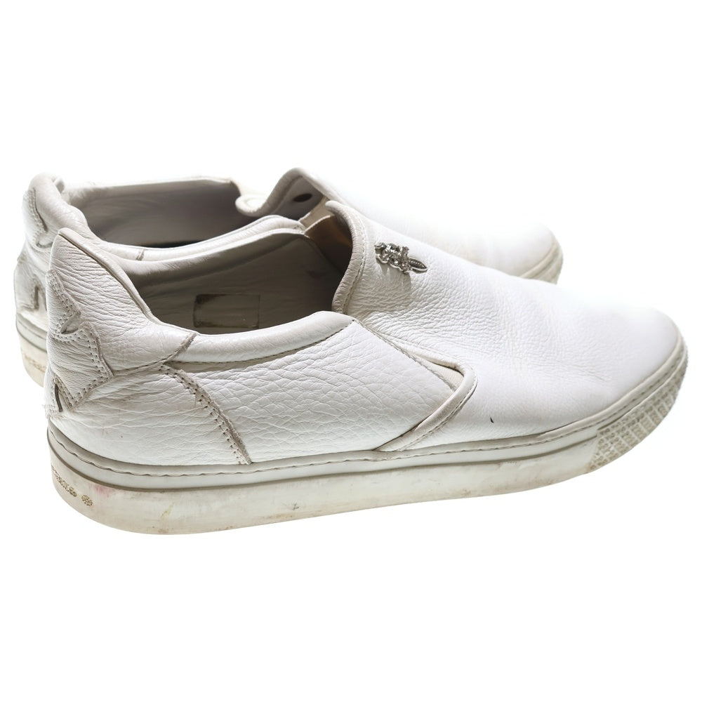 CHROME HEARTS(クロムハーツ) SLIP ON スリッポン CHプラス レザーパッチ ダガー ローカットスニーカー ホワイト