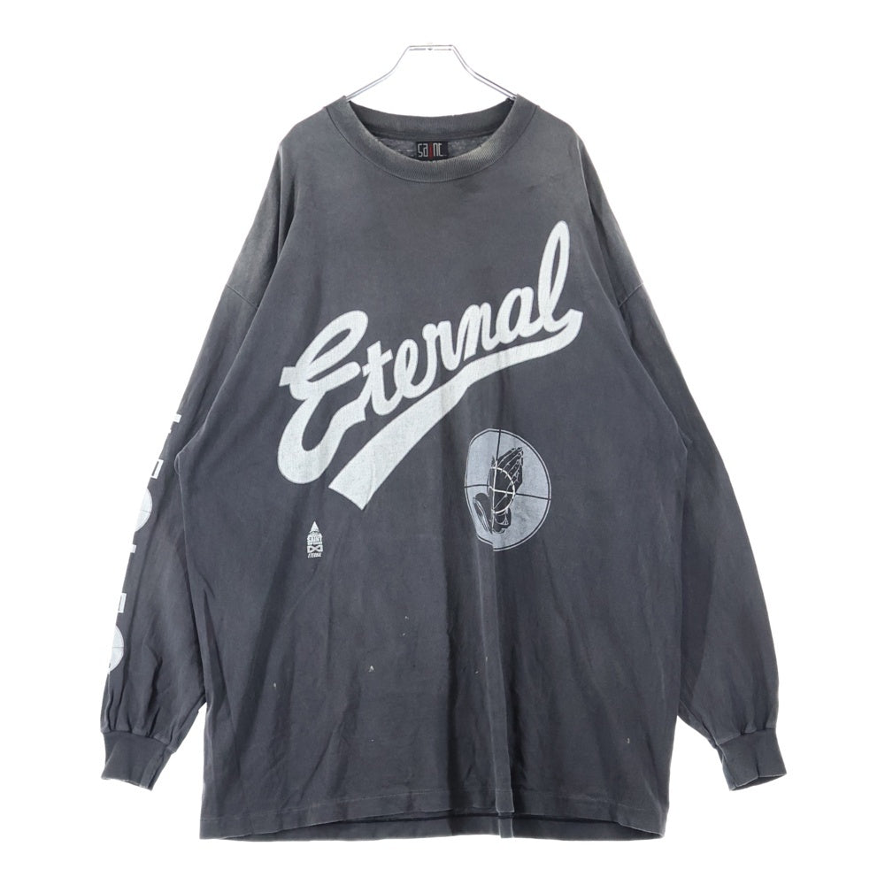 SAINT MICHAEL(セントマイケル) 25SS × FEAR OF GOD SNT OF GOD FG_LS TEE フィアオブゴッド セントオブゴッド 両面プリント クルーネック 長袖Tシャツ カットソー ブラック SM-HR8-0000-C02