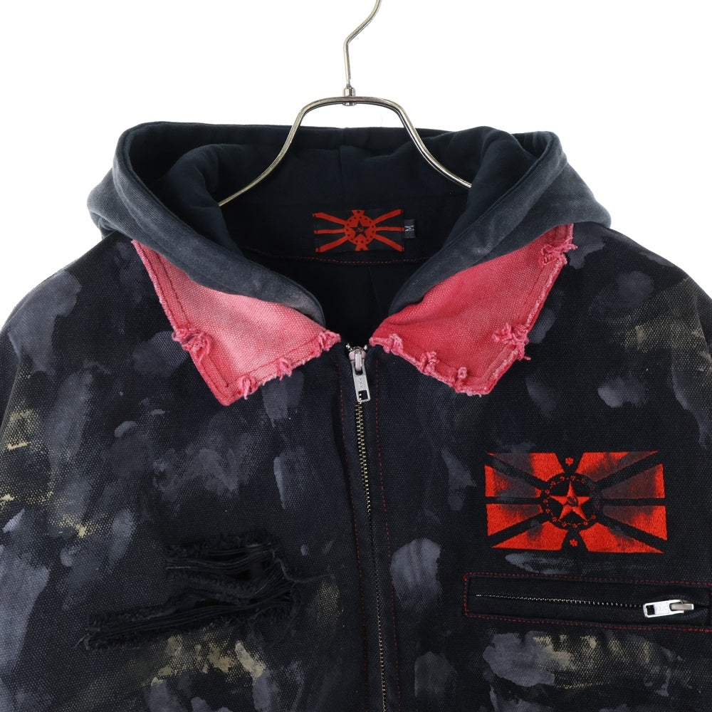 PCCVISION(ピーシーシービジョン) ×GMK×PVN WWII War Torn Denim Jacket ウォーン トーン デニムジャケット ブラック RCC312189