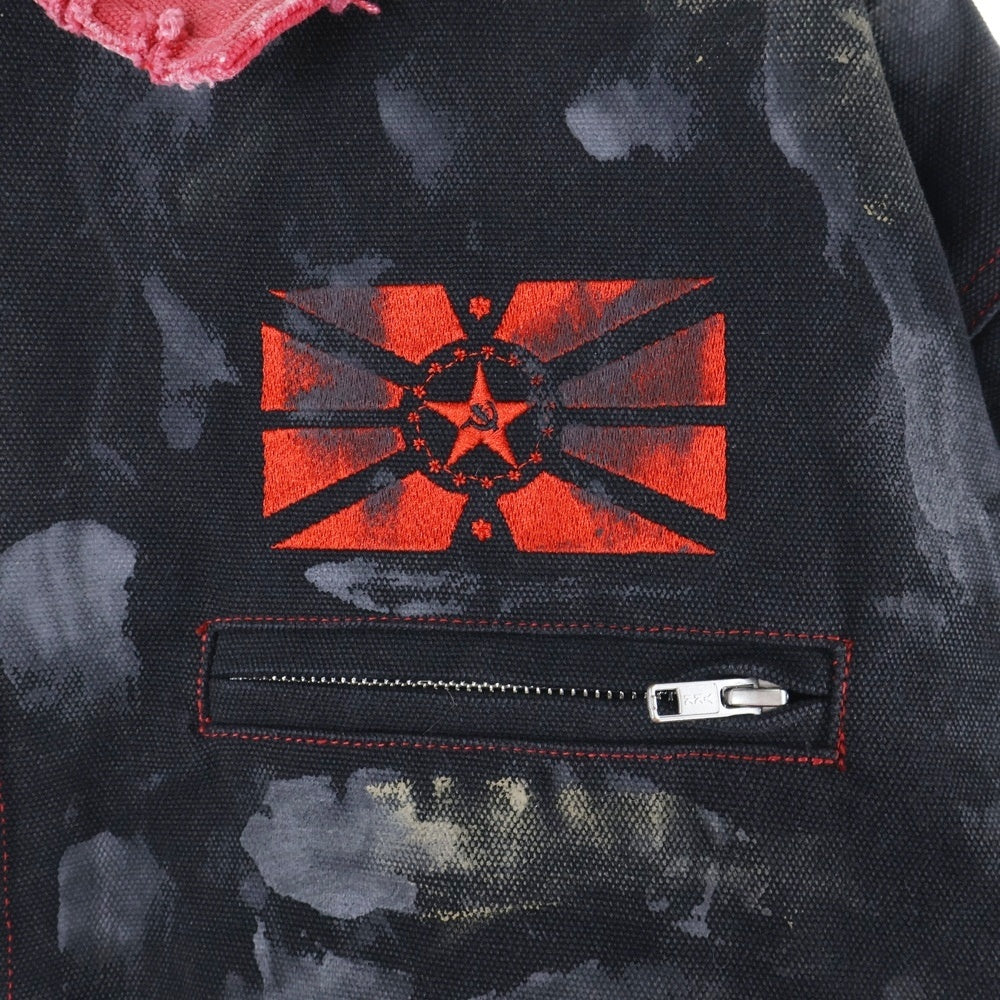 PCCVISION(ピーシーシービジョン) ×GMK×PVN WWII War Torn Denim Jacket ウォーン トーン デニムジャケット ブラック RCC312189