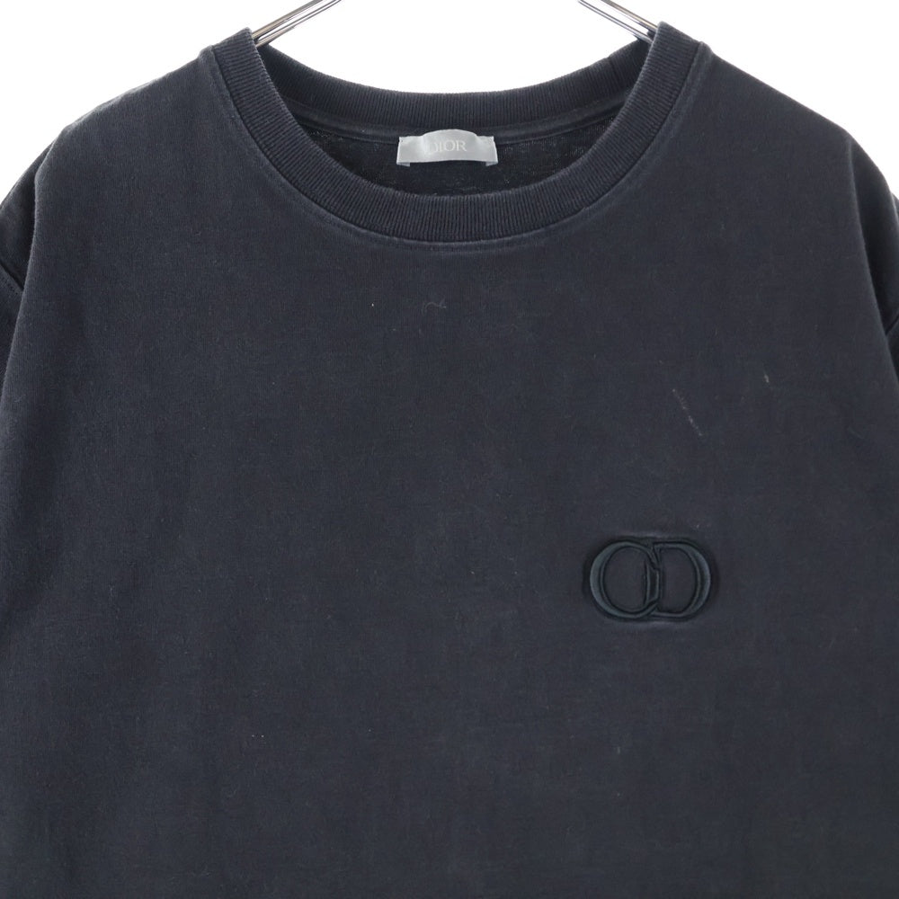 DIOR(ディオール) CDアイコン刺繍デザイン ヘビーオンス半袖Tシャツ ブラック 943J605A0554