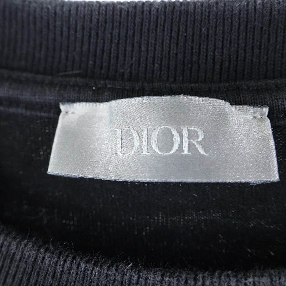 DIOR(ディオール) CDアイコン刺繍デザイン ヘビーオンス半袖Tシャツ ブラック 943J605A0554