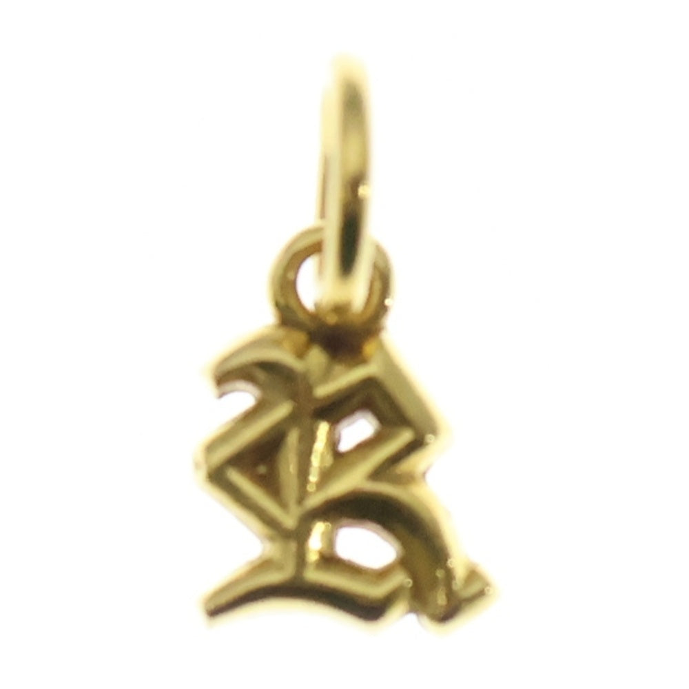 CHROME HEARTS(クロムハーツ) 22K STACK ALPHABET アルファベットスタックチャーム Rイニシャル ペンダントトップ ゴールド