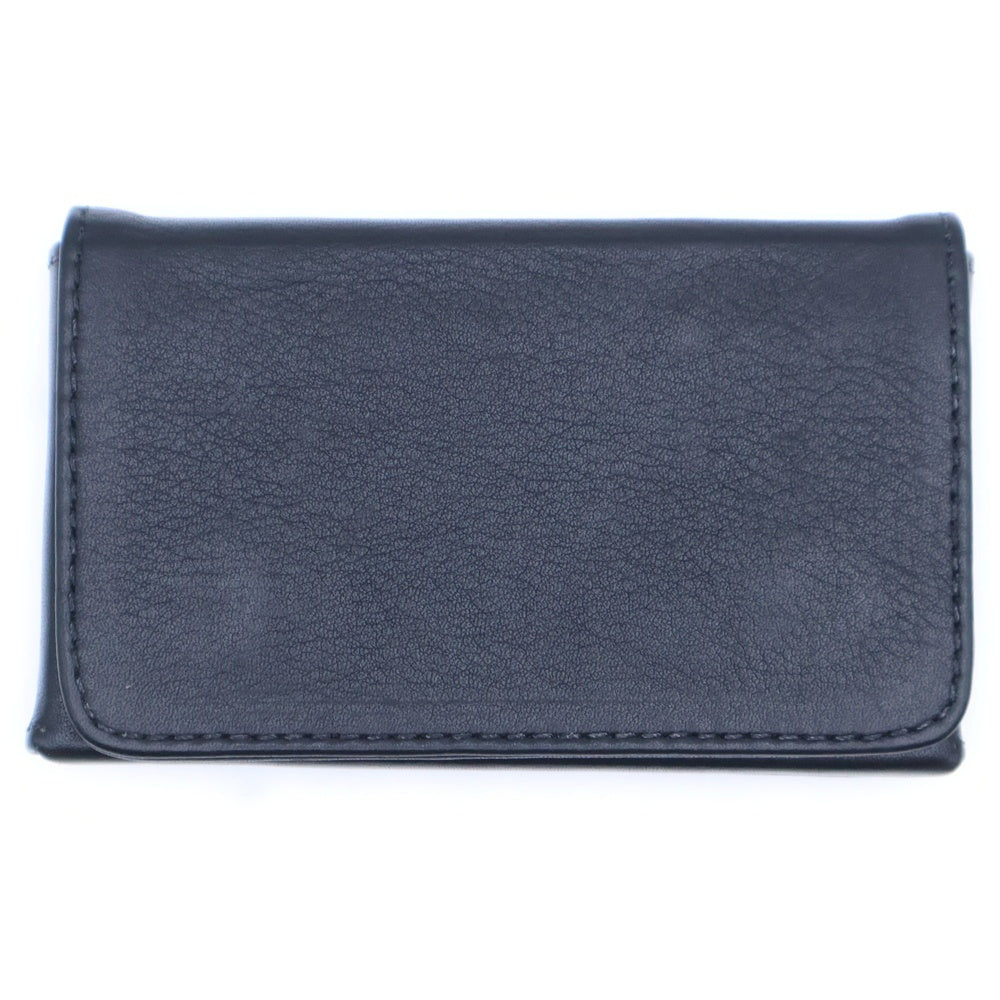 CHROME HEARTS(クロムハーツ) CARD CASE スクロールラベル レザーカードケース ブラック