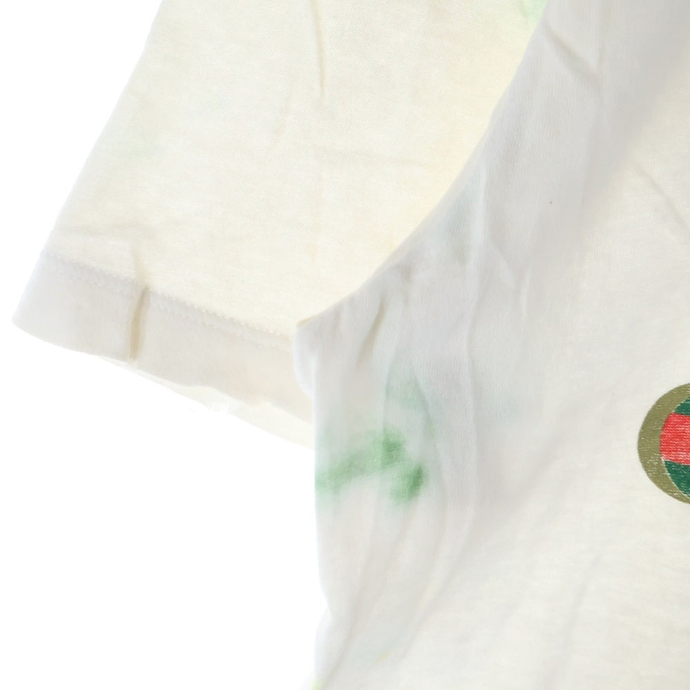 GUCCI(グッチ) タイダイフロントロゴTシャツ カットソー ホワイト
