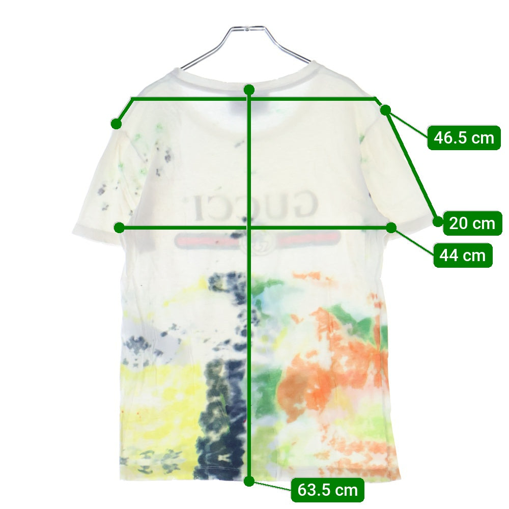 GUCCI(グッチ) タイダイフロントロゴTシャツ カットソー ホワイト