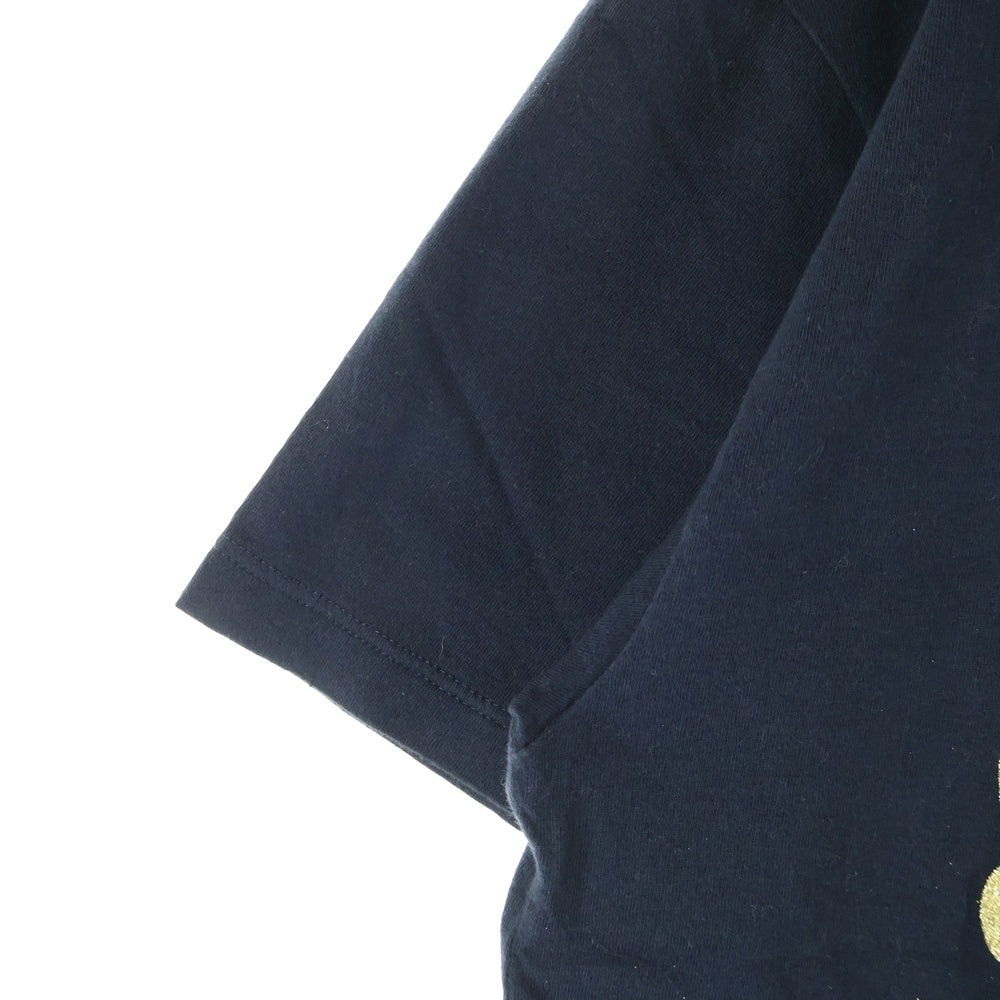 GUCCI(グッチ) Vintage Glitter Logo Print T-shirt ヴィンテージグリッターロゴプリント半袖Tシャツ カットソー ブラック 493117 X3H07