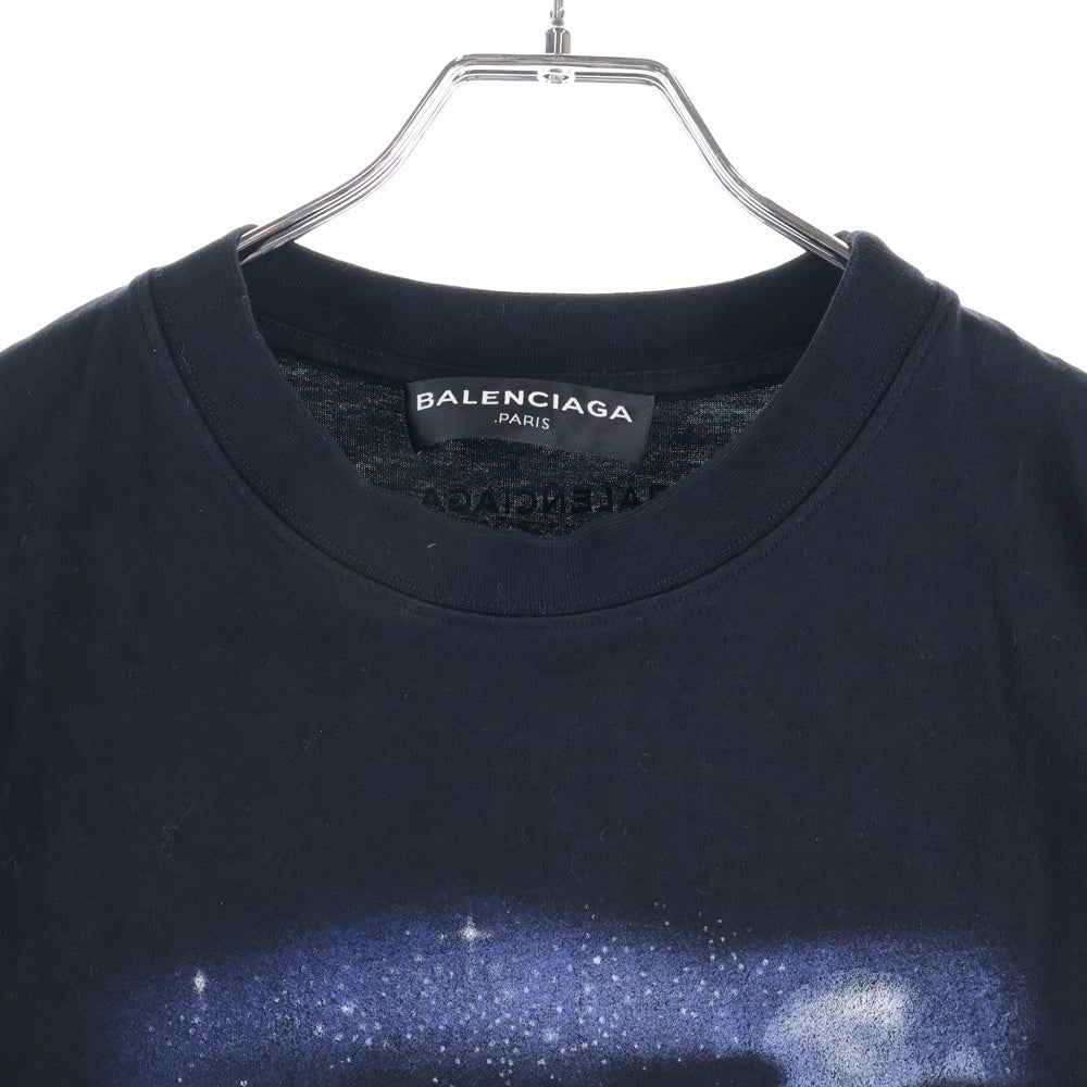 BALENCIAGA(バレンシアガ) 17SS Paris Tee パリ フロントデザイン プリント 半袖Tシャツ カットソー ブラック 460612 TUK22