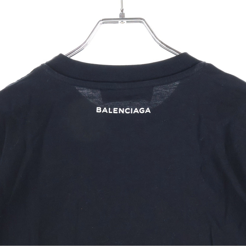 BALENCIAGA(バレンシアガ) 17SS Paris Tee パリ フロントデザイン プリント 半袖Tシャツ カットソー ブラック 460612 TUK22