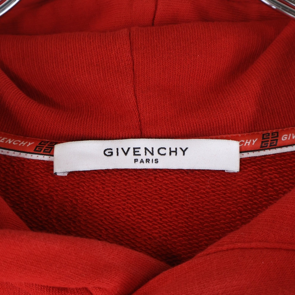 GIVENCHY(ジバンシィ) 20SS ヴィンテージロゴプリントプルオーバーフーディ パーカー レッド