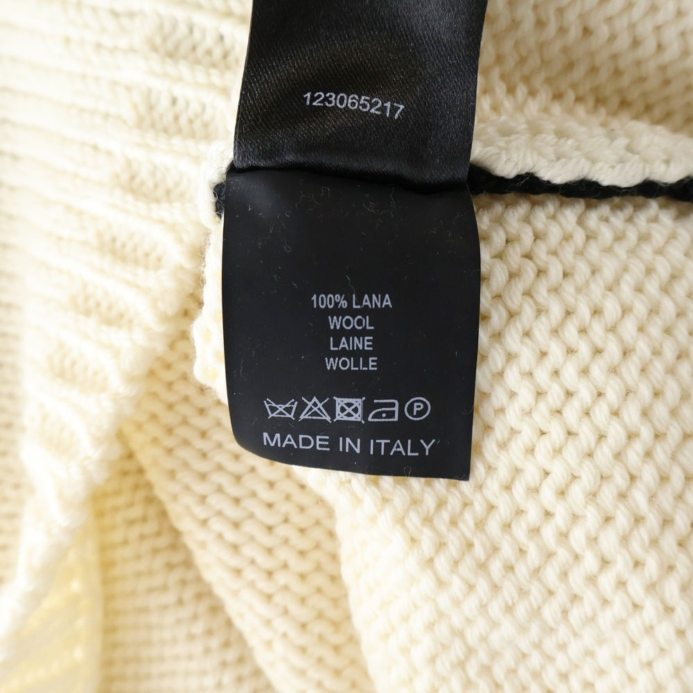 RAF SIMONS(ラフシモンズ) 17AW NYジャガード クロップドニットセーター アイボリー