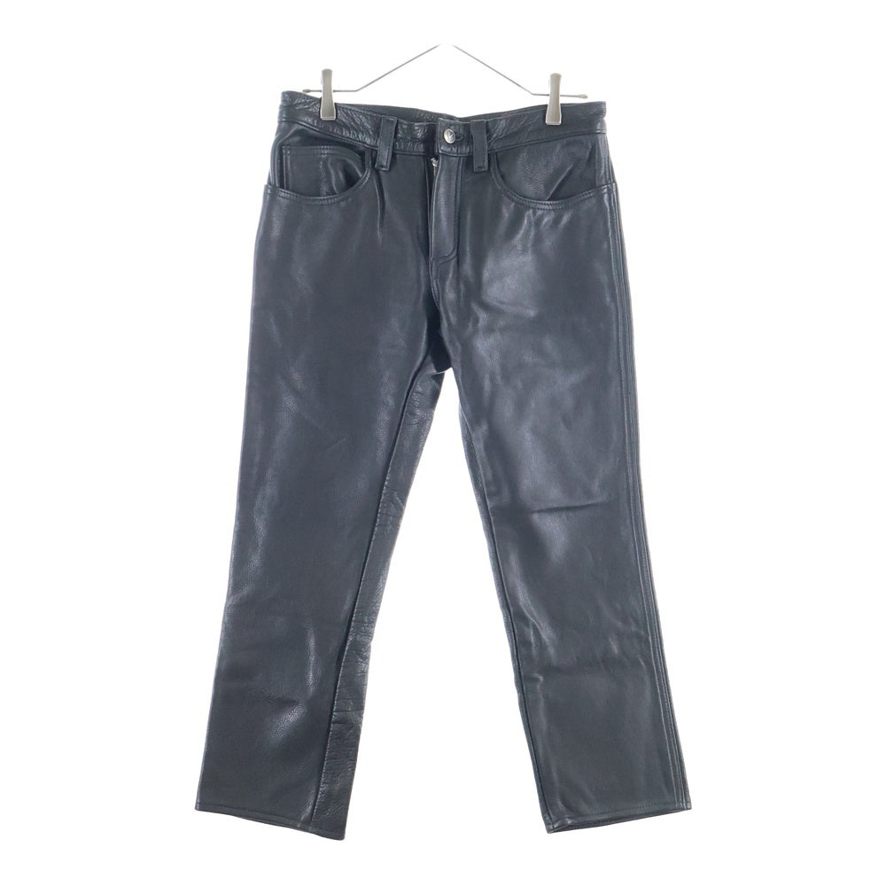 VANSON(バンソン) レザー テーパードパンツ ブラック