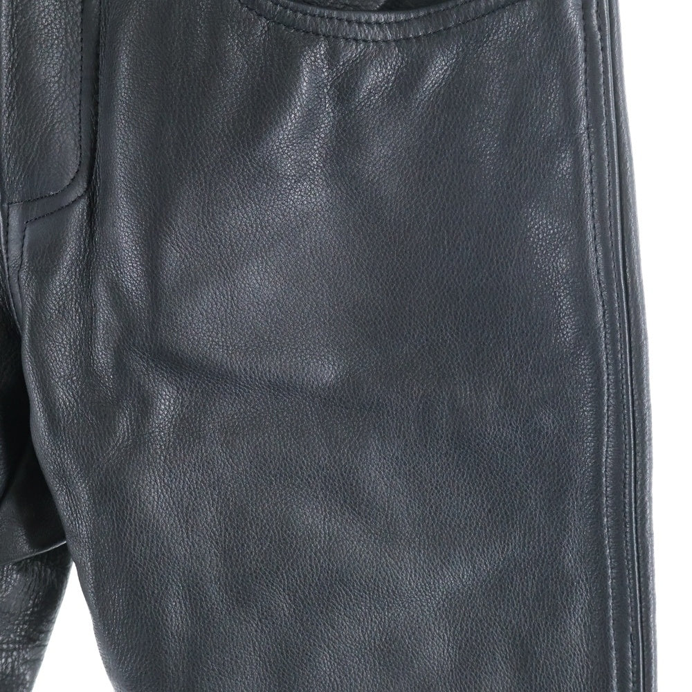 VANSON(バンソン) レザー テーパードパンツ ブラック