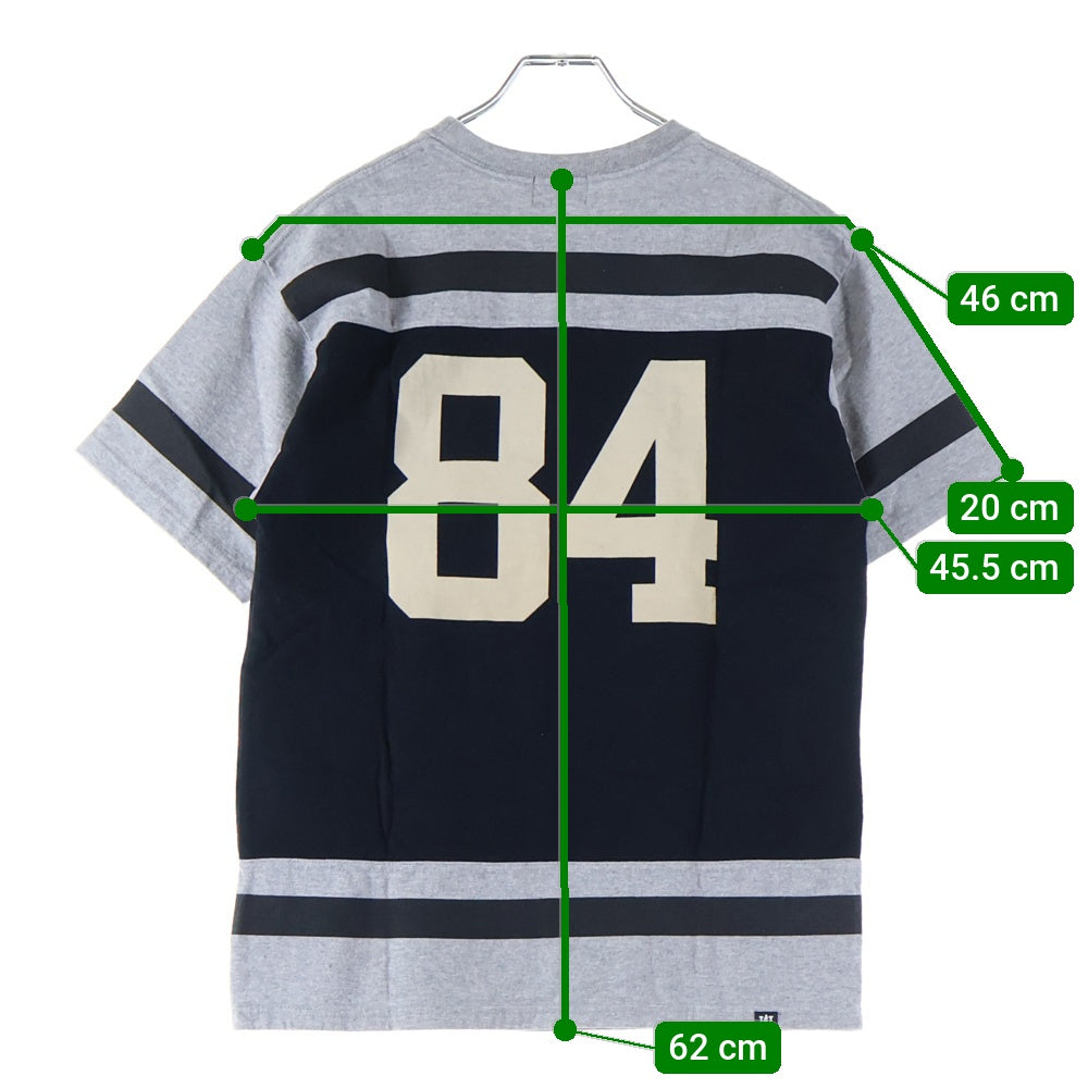 HYSTERIC GLAMOUR(ヒステリックグラマー) 両面プリント切替ボーダー半袖カットソー ブラック/グレー 02173CT18