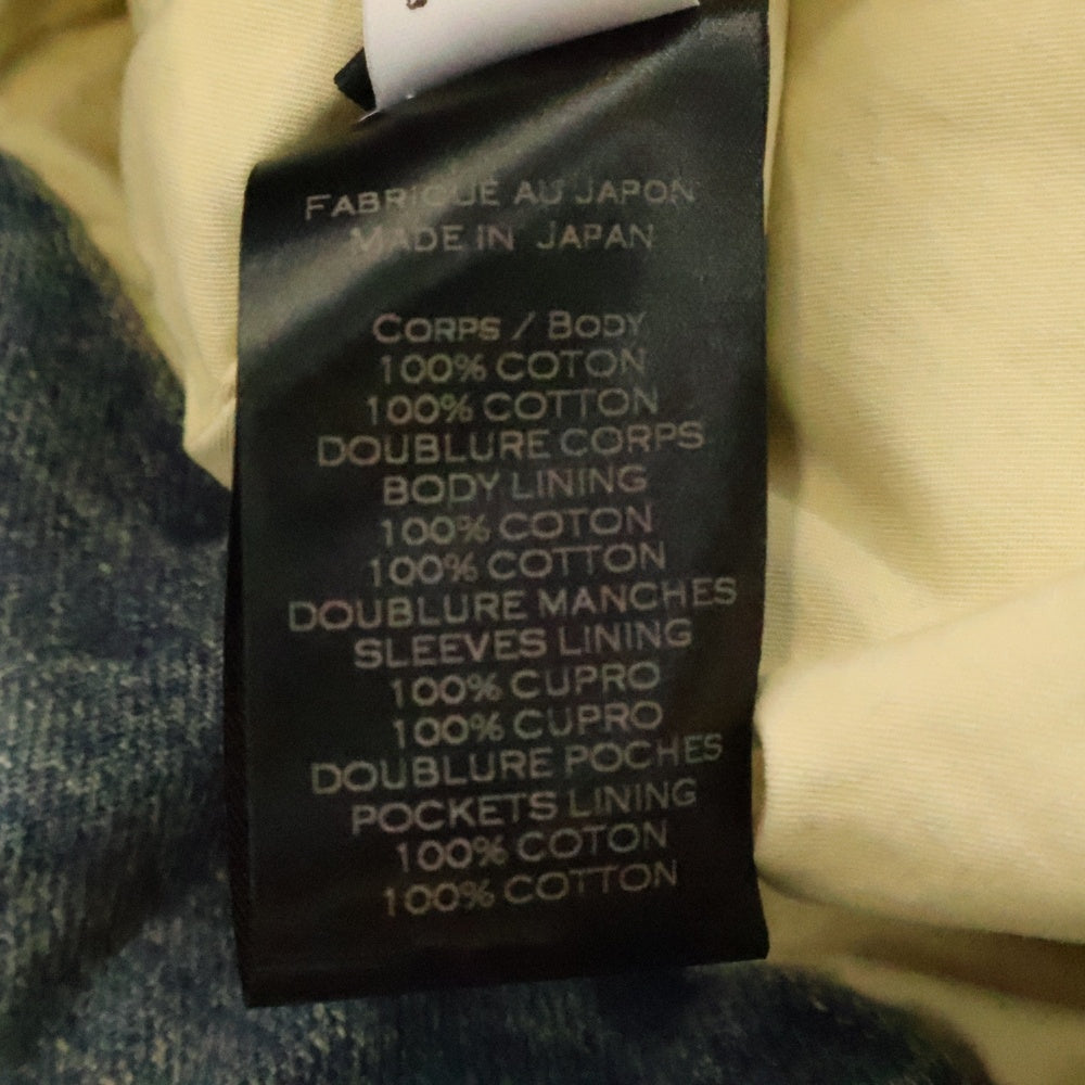 BALMAIN(バルマン) ダブルライダース ダメージ加工 デニムジャケット インディゴ S6HT245D428D