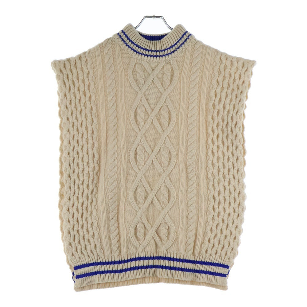 Maison Margiela 1(メゾンマルジェラ) 18AW ウール ボトルネック プルオーバー ニットベスト アイボリー S51TH0038