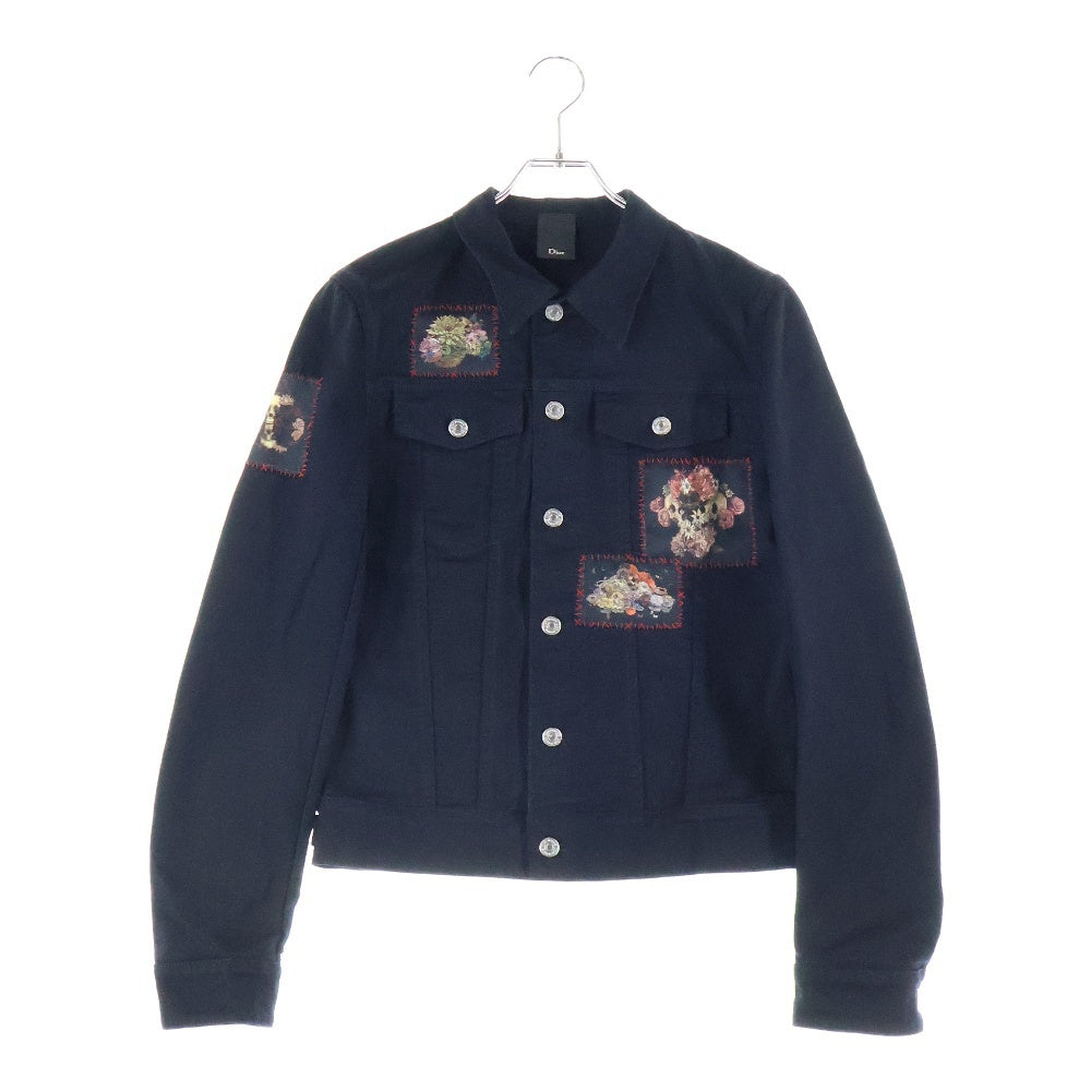 Dior HOMME(ディオールオム) 17SS 亀井徹 ヴァニタスパッチデニムジャケット7 ブラック 63C484K5894