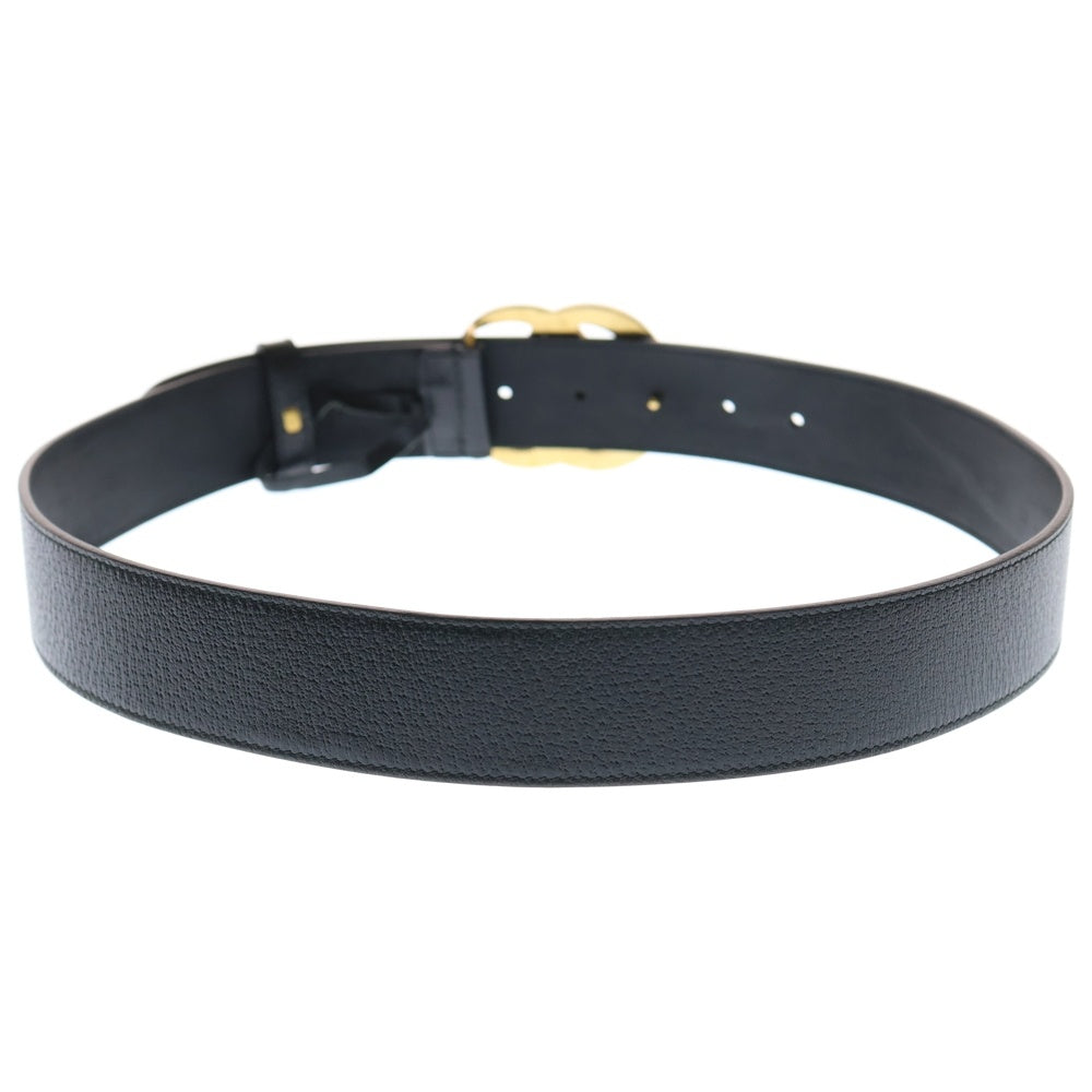 GUCCI(グッチ) GGマーモント ロゴ バックル レザーベルト ブラック/ゴールド 406831