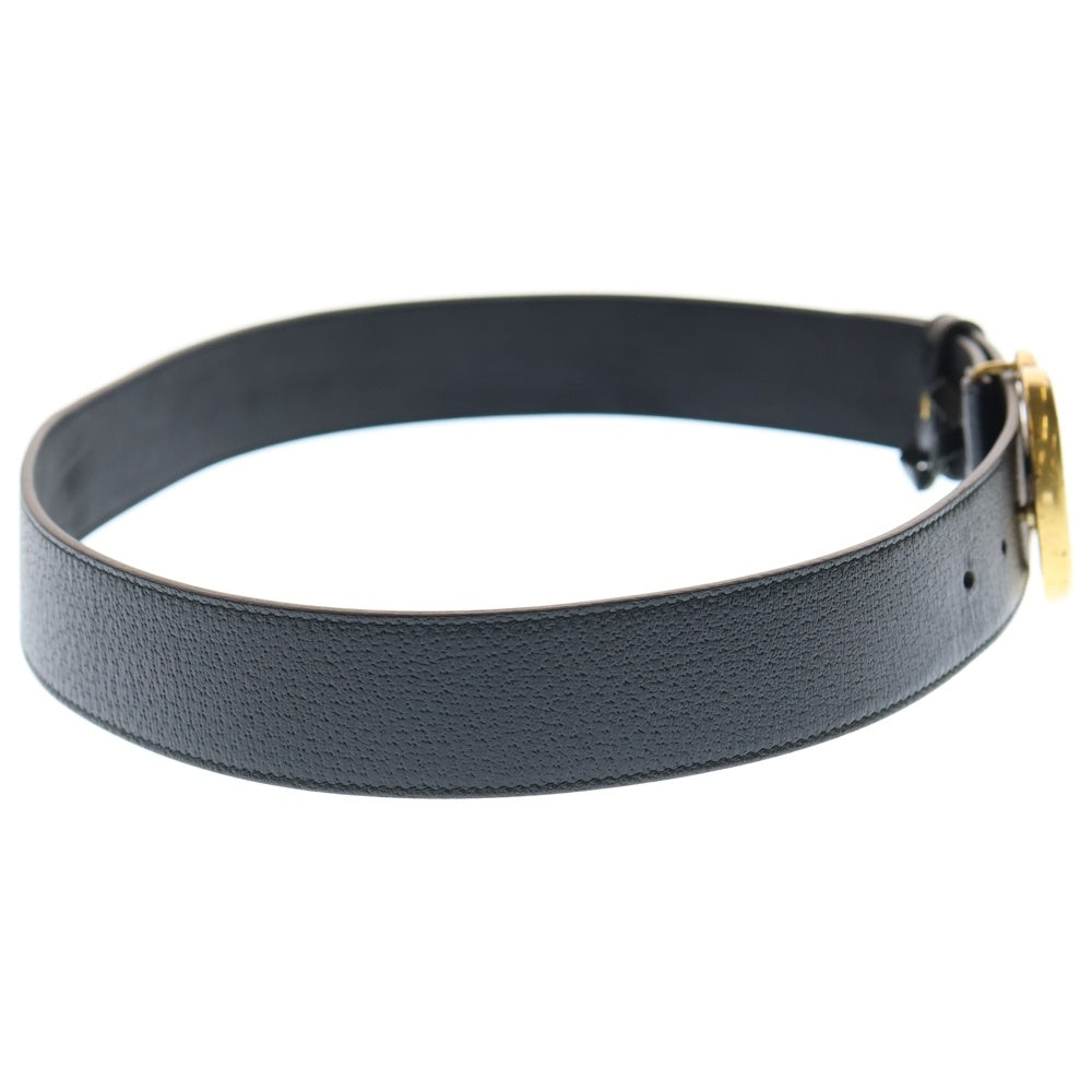 GUCCI(グッチ) GGマーモント ロゴ バックル レザーベルト ブラック/ゴールド 406831