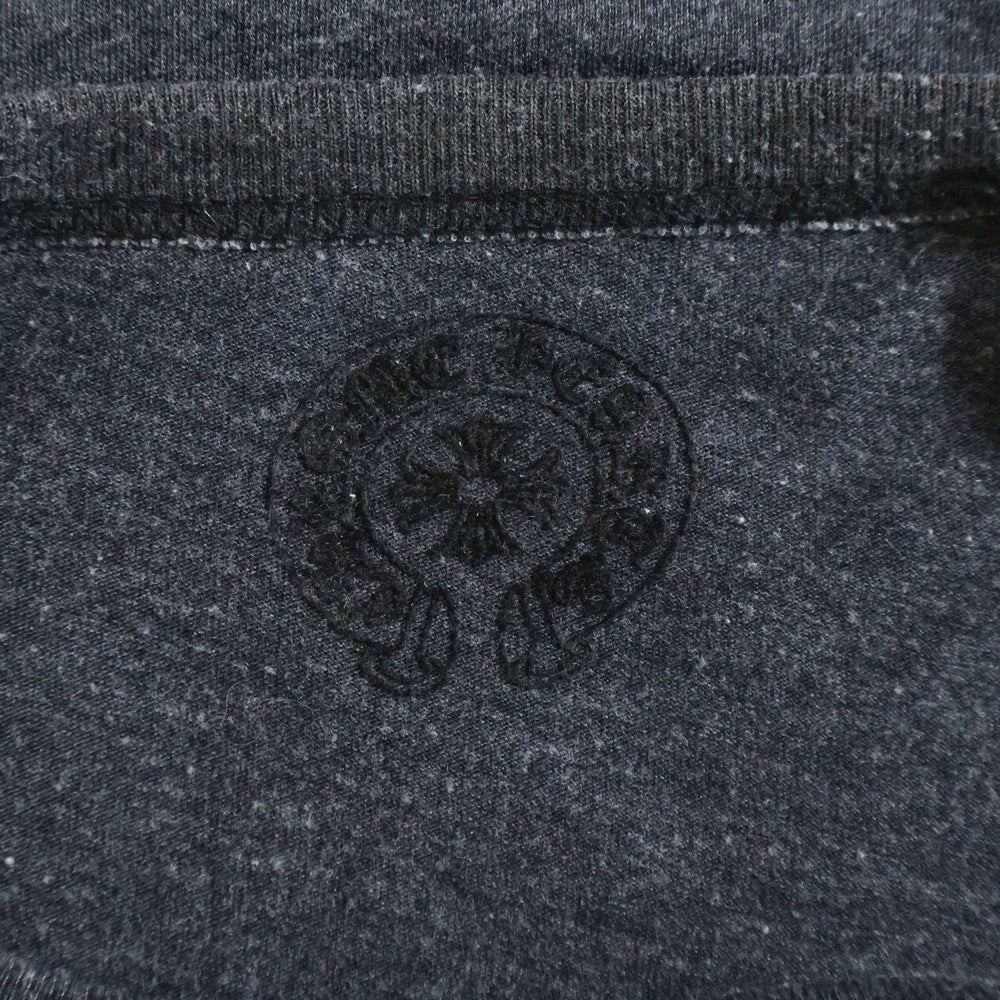 CHROME HEARTS(クロムハーツ) クロスボールボタンヘンリーネック長袖カットソー グレー