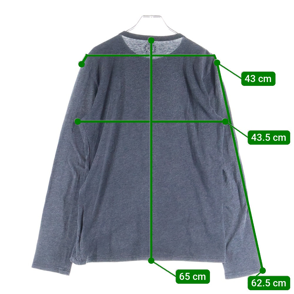 CHROME HEARTS(クロムハーツ) クロスボールボタンヘンリーネック長袖カットソー グレー