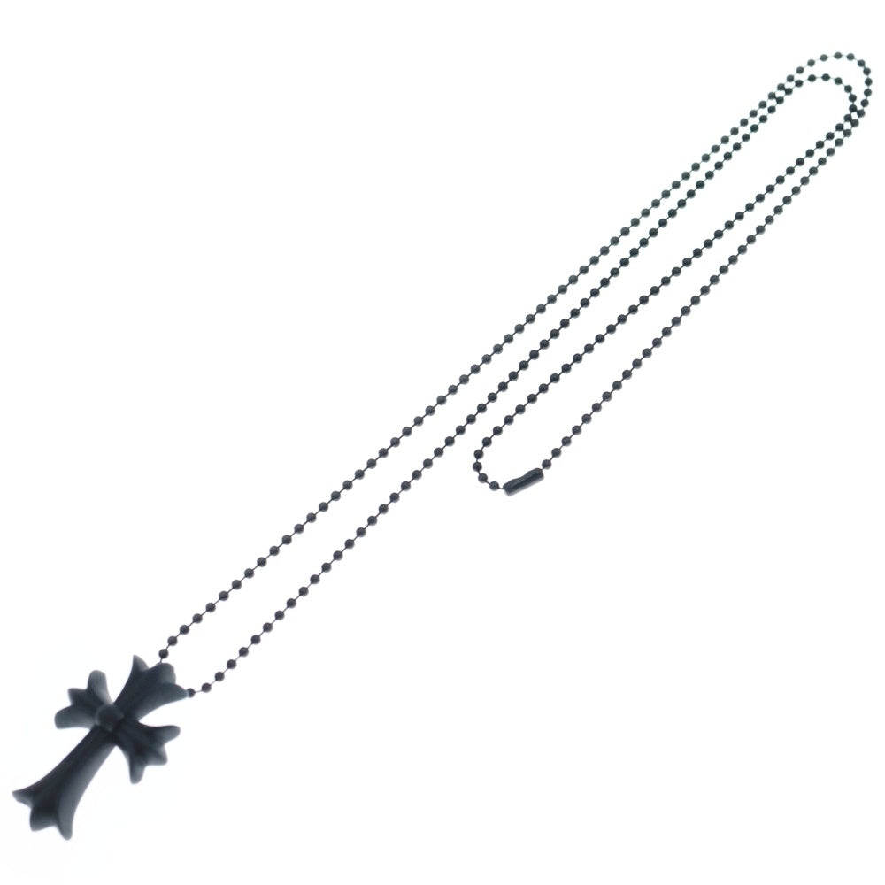 CHROME HEARTS(クロムハーツ) RUBBER CH CRS SML スモールCHクロス ラバーネックレス シリコン ブラック BCA306
