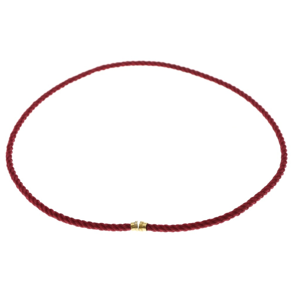 FRED(フレッド) フォース10 スティールケーブル ブレスレット レッド レディース