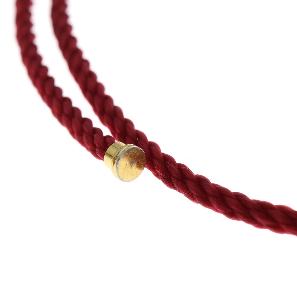FRED(フレッド) フォース10 スティールケーブル ブレスレット レッド レディース