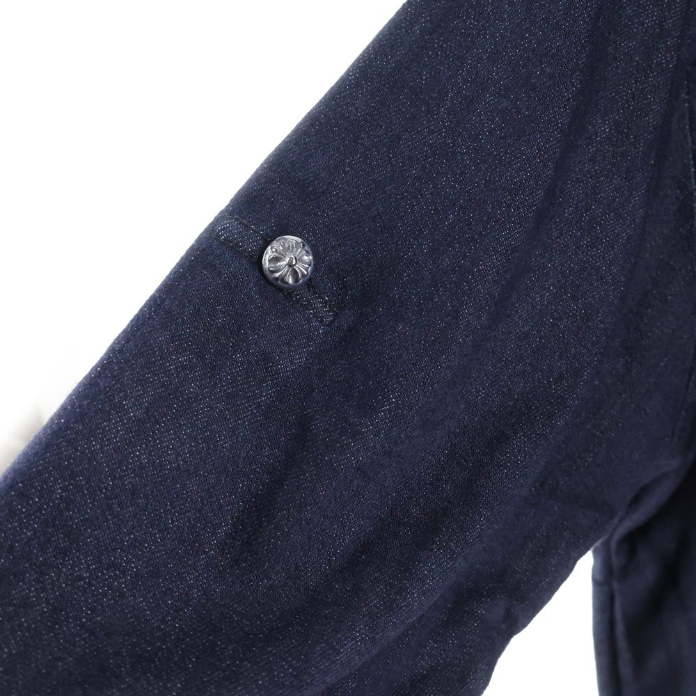 CHROME HEARTS(クロムハーツ) MAHAL KITA マハルキタ クロスパッチクロスボタンオーバーサイズ長袖シャツ インディゴ