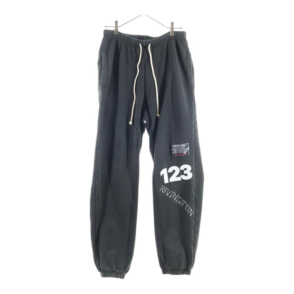 RRR123 RIVINGTON roi Rebis(リヴィントンロイレビス) フロント刺繍 ドローストリング スウェットパンツ グレー
