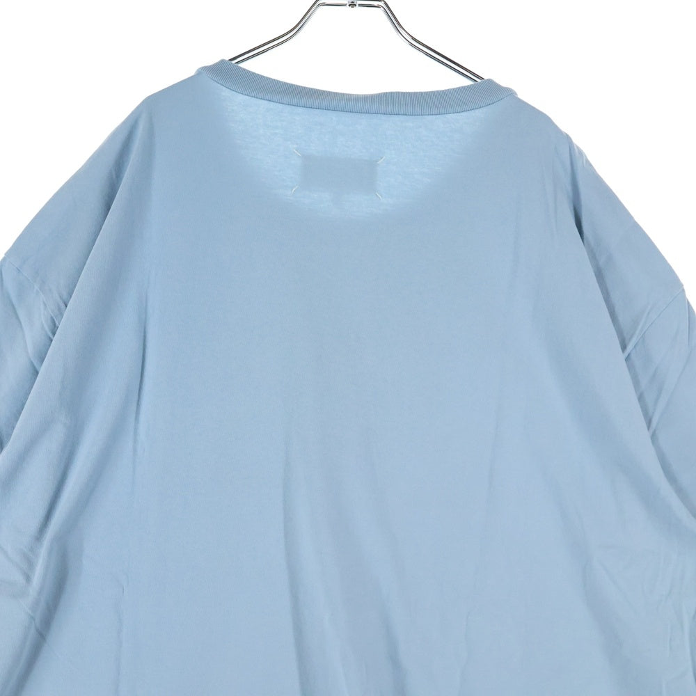 Martin Margiela 8(マルタンマルジェラ) EMBROIDER LOGO TEE S50GC0705 S24567 ロゴプリント半袖Tシャツ カットソー ライトブルー