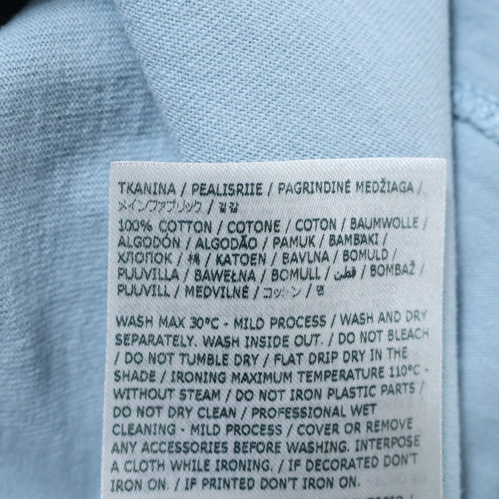 Martin Margiela 8(マルタンマルジェラ) EMBROIDER LOGO TEE S50GC0705 S24567 ロゴプリント半袖Tシャツ カットソー ライトブルー