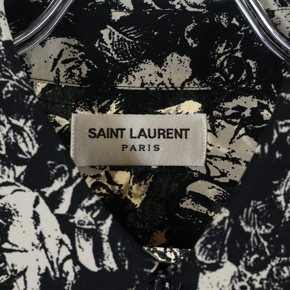 SAINT LAURENT PARIS(サンローランパリ) 20SS 646850 Y2E34 総柄フラワーシルク長袖シャツ マルチ
