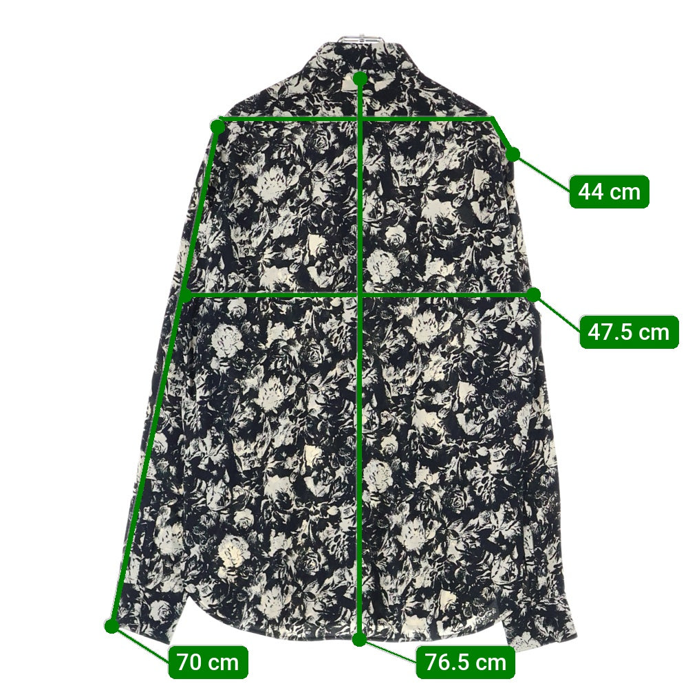 SAINT LAURENT PARIS(サンローランパリ) 20SS 646850 Y2E34 総柄フラワーシルク長袖シャツ マルチ