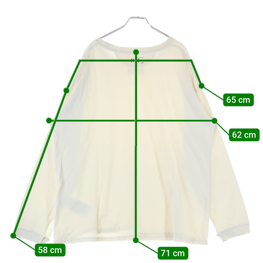 MAISON MARTIN MARGIELA 10(メゾンマルタンマルジェラ) スタンプロゴ ダメージ加工 長袖Tシャツ 長袖カットソー ベージュ S51GC0535 S24567