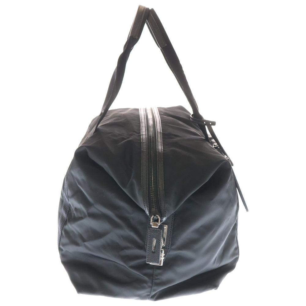 PRADA(プラダ) RE NYLON ナイロン 三角ロゴ レザー 2WAY ボストン バッグ ショルダーバッグ ブラック