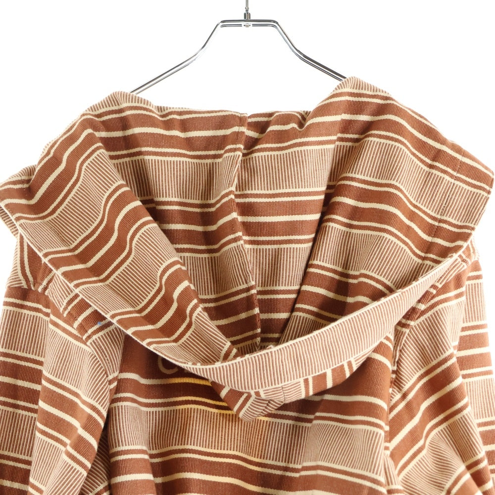 CELINE(セリーヌ) 24AW 2M42D199X ボーダー ロゴバスローブ ブラウン